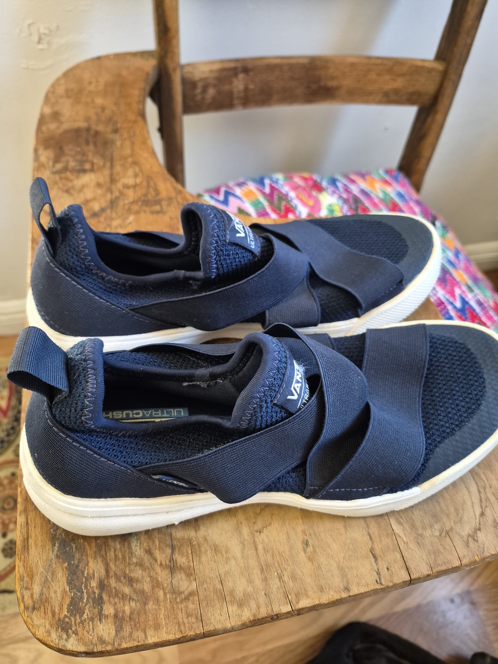 Vans Navy Slip-On Athletic Sneakers
